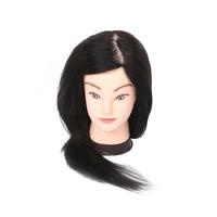 Hairdressing dolls head 90% real hair practice mannequin head AT