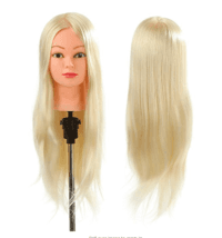 Long hair manikin head training mannequin head  human hair  -LT